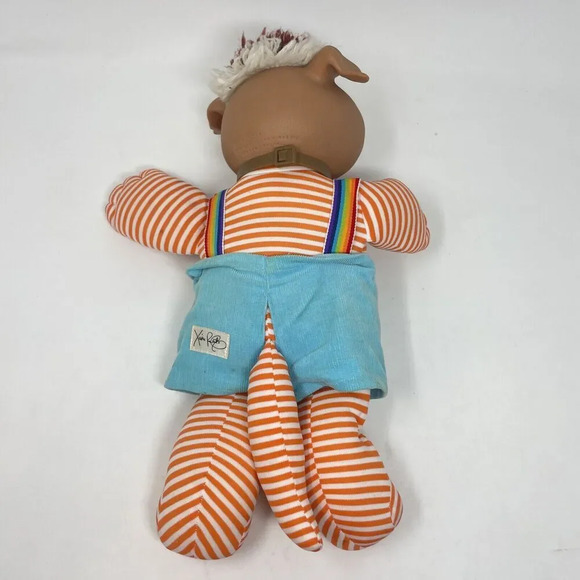 Vintage Coleco Cabbage Patch Koosas Dog Blue Rainbow Overalls W/ Collar 80’s - Picture 3 of 9